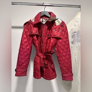Burberry Womens Quilted Jacket Size Large